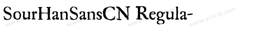 SourHanSansCN Regula字体转换